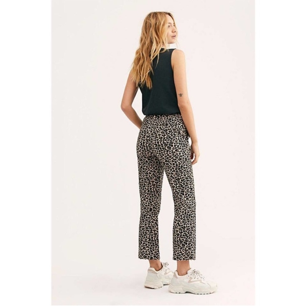 Zadig & Voltaire Cheetah Print Trousers in Black and Tan